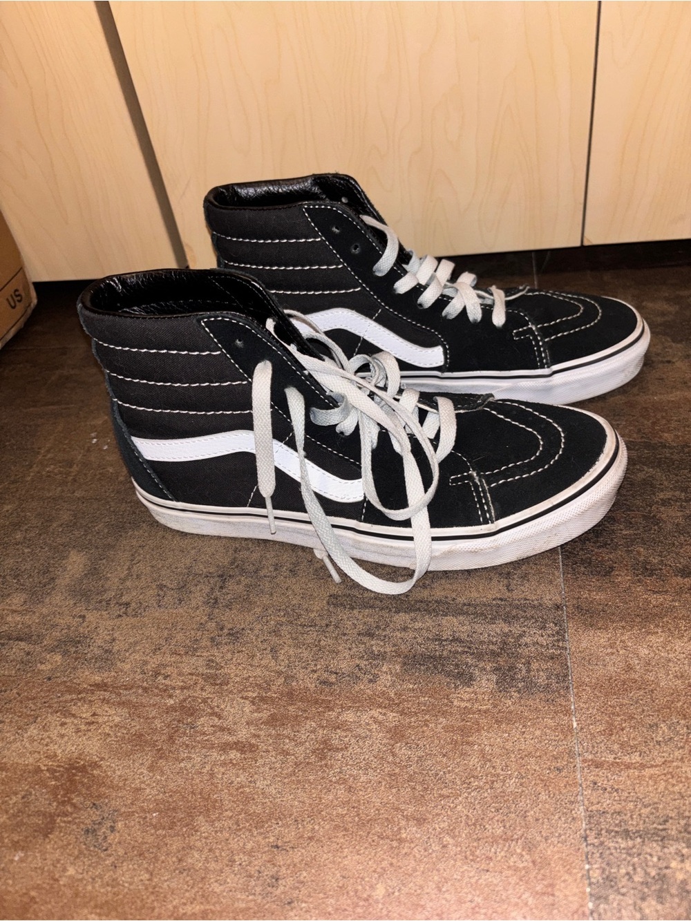 Vans Black & White High-Top Skate Sneakers